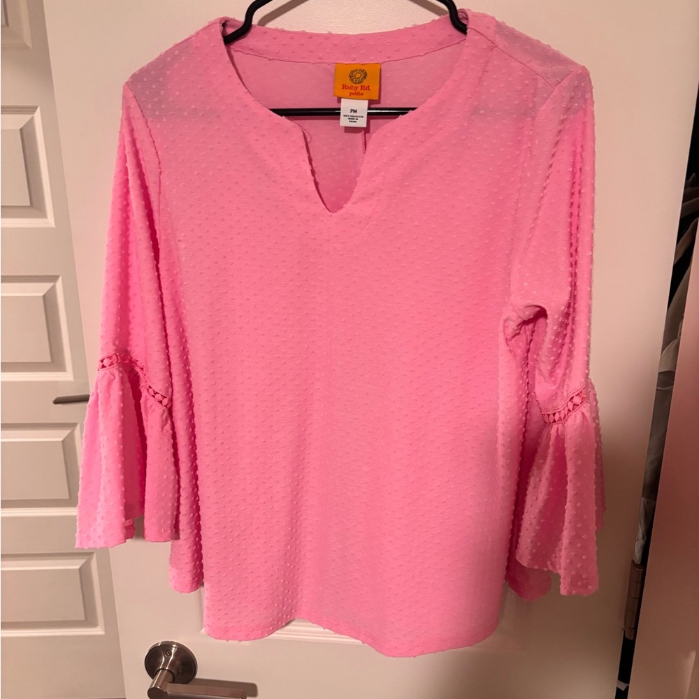 Ruby Rd. Light Pink Textured Blouse - image 1